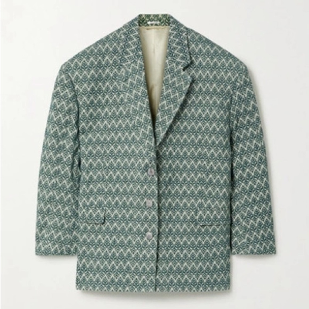 Acne Studios Jacquard Green Patterned Jacket